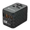 Adaptador de viagem universal Verbatim UTA-05 65W GaN III com 2 x USB-C PD e QC 4+ e 2 x portas USB-A