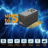 Adaptador de viagem universal Verbatim UTA-06 100W GaN III com 2 x USB-C PD e QC 4+ e 2 x portas USB-A QC 3.0