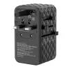 Adaptador de viagem universal Verbatim UTA-06 100W GaN III com 2 x USB-C PD e QC 4+ e 2 x portas USB-A QC 3.0
