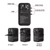 Adaptador de viagem universal Verbatim UTA-10 140W GaN III com 2 x USB-C PD 3.1 e QC 4+, 1 x USB-C PD 3.0 e 1 x porta USB-A QC 3.0