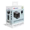 Adaptador de viagem universal Verbatim UTA-10 140W GaN III com 2 x USB-C PD 3.1 e QC 4+, 1 x USB-C PD 3.0 e 1 x porta USB-A QC 3.0