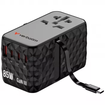 Cabo retrátil Verbatim Charge 'n' Travel Diamond 85W CNT-02