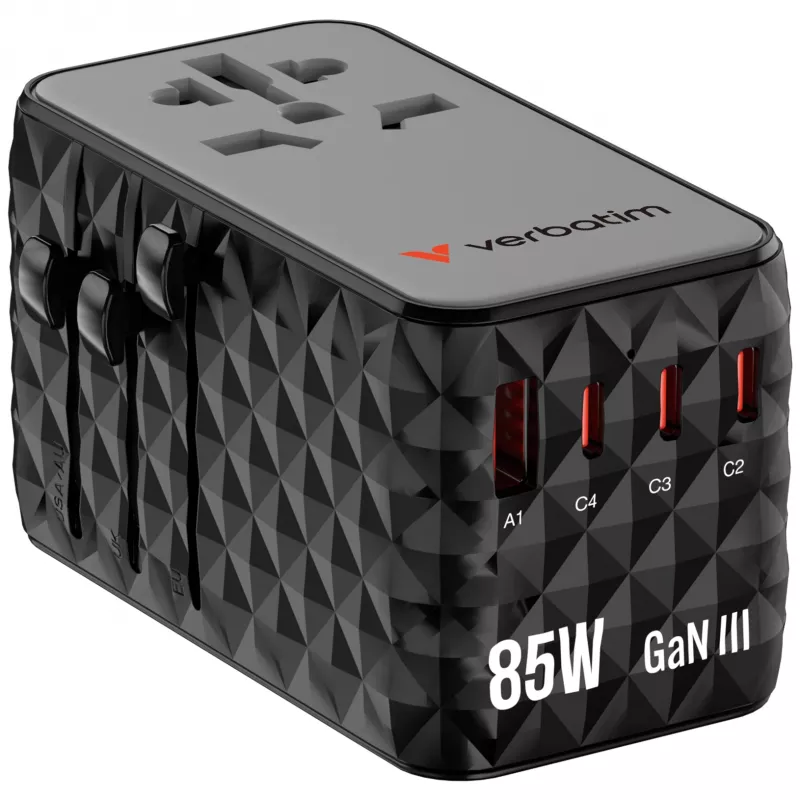 Cabo retrátil Verbatim Charge 'n' Travel Diamond 85W CNT-02