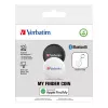Rastreador Bluetooth Verbatim My Finder Coin – pack de 2, pessoal, localizador, preto, branco, resistente ao pó, à prova de água, IP66, CR2032