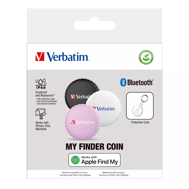 Rastreador/localizador GPS Verbatim 32135 pessoal preto, rosa, branco