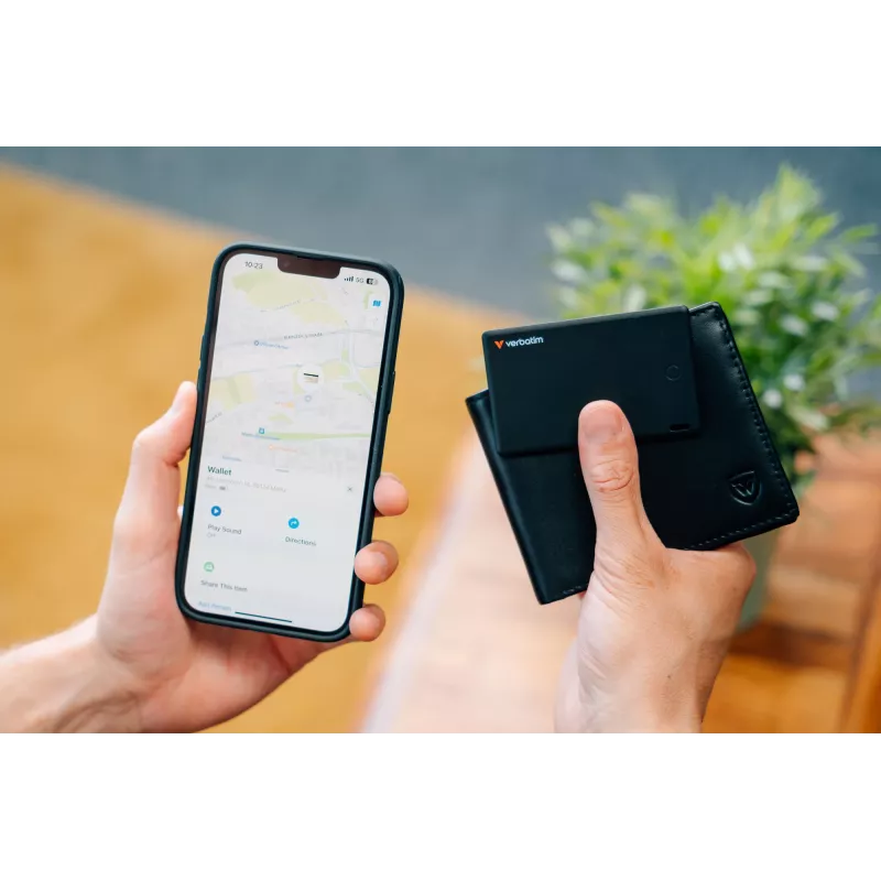 Localizador de objetos Bluetooth Verbatim My Finder Card 1 unid. preto, pessoal, localizador, preto, resistente ao pó, à prova de água, IP66, 1440 h