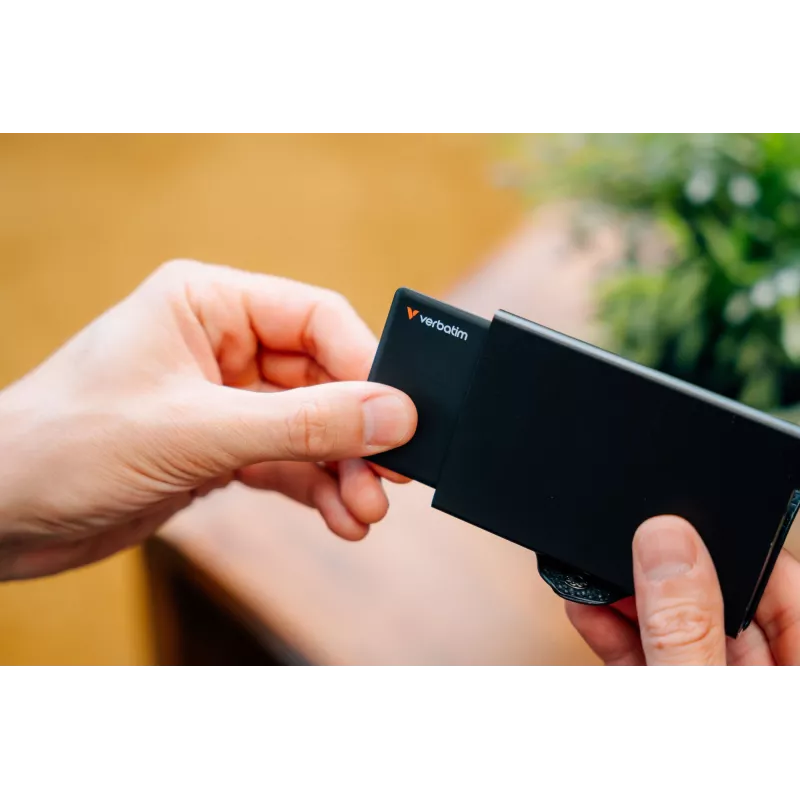 Localizador de objetos Bluetooth Verbatim My Finder Card 1 unid. preto, pessoal, localizador, preto, resistente ao pó, à prova de água, IP66, 1440 h