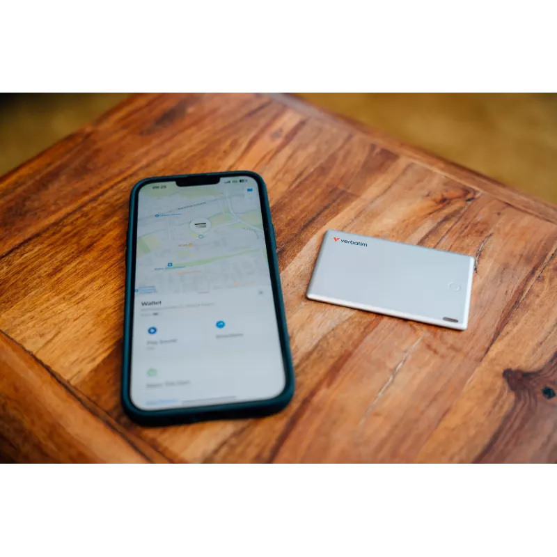 Localizador de objetos Bluetooth Verbatim My Finder Card pack de 1 prateado, pessoal, localizador, prateado, resistente ao pó, à prova de água, IP66, 1440 h