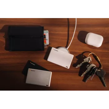 Localizador de objetos Bluetooth Verbatim My Finder Card pack de 2 preto / prateado