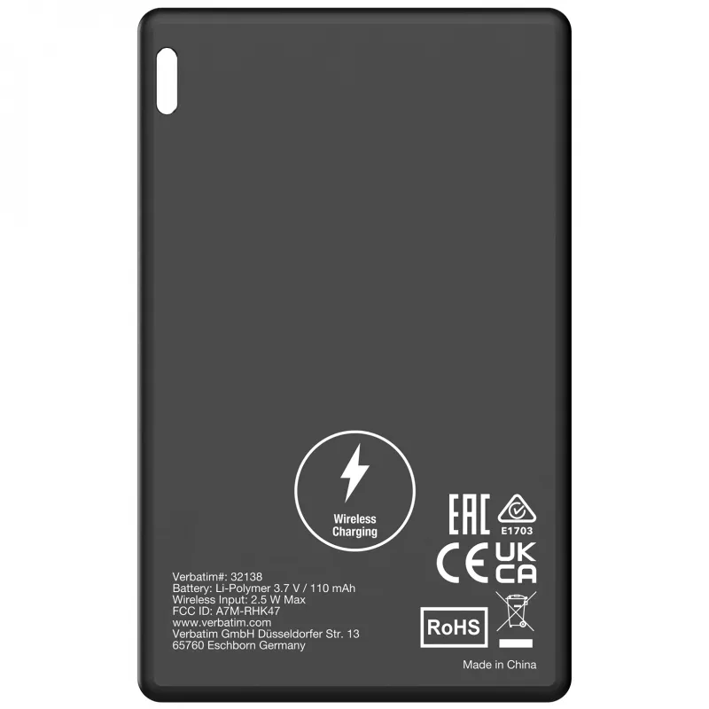 Localizador de objetos Bluetooth Verbatim My Finder Card pack de 3 preto / prateado / branco
