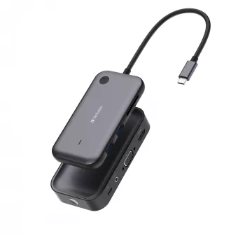 Adaptador de ecrã sem fios Verbatim Share My Screen 1080p USB-C com hub WDA-01