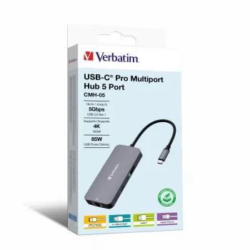 Verbatim CMH-05 USB Type-C 5000 Mbit/s prateado