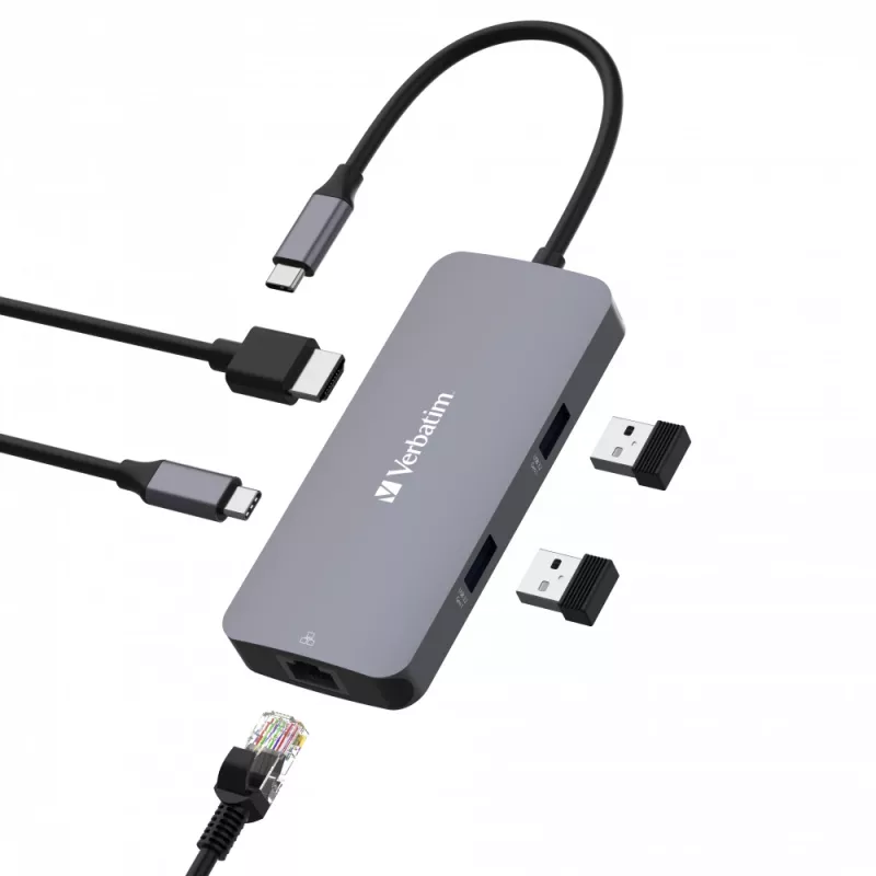 Verbatim CMH-05 USB Type-C 5000 Mbit/s prateado