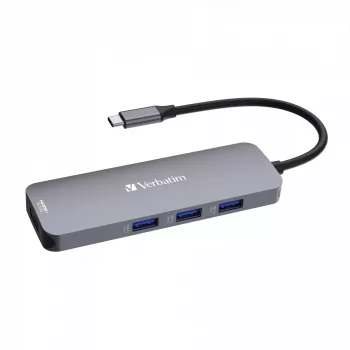 Verbatim CMH-08 USB Type-C 5000 Mbit/s prateado