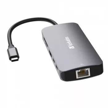 Verbatim CMH-09 USB Type-C 10.000 Mbit/s prateado