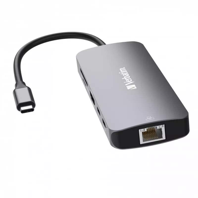 Verbatim CMH-09 USB Type-C 10.000 Mbit/s prateado