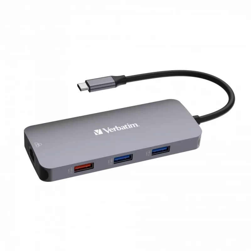 Verbatim CMH-09 USB Type-C 10.000 Mbit/s prateado