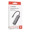 Hub multiportas Verbatim USB-C Essentials 4 portas: HDMI, USB-C PD, USB-A 3.2 Gen 1, USB-A