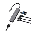 Hub multiportas Verbatim USB-C Essentials 6 portas: HDMI, USB-C PD, USB-A 3.2 Gen 1, USB-A, SD e microSD