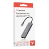 Hub multiportas Verbatim USB-C Essentials 6 portas: HDMI, USB-C PD, USB-A 3.2 Gen 1, USB-A, SD e microSD
