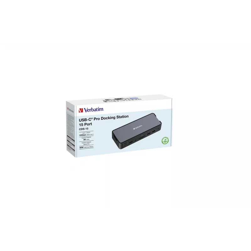 Verbatim CDS-15 Cabo USB 3.2 Gen 1 (3.1 Gen 1) Type-C Preto, Cinzento