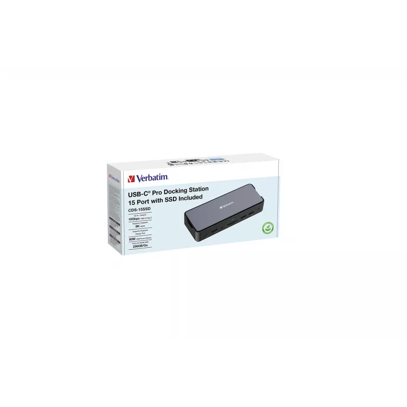 Verbatim CDS-15SSD Cabo USB 3.2 Gen 1 (3.1 Gen 1) Type-C Preto, Cinzento