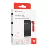 Verbatim Pocket SSD USB 3.2 Gen 2 1 TB Preto/Vermelho, 1 TB, USB Type-C, 3.2 Gen 2 (3.1 Gen 2), 1000 MB/s, 10 Gbit/s, Preto, Vermelho