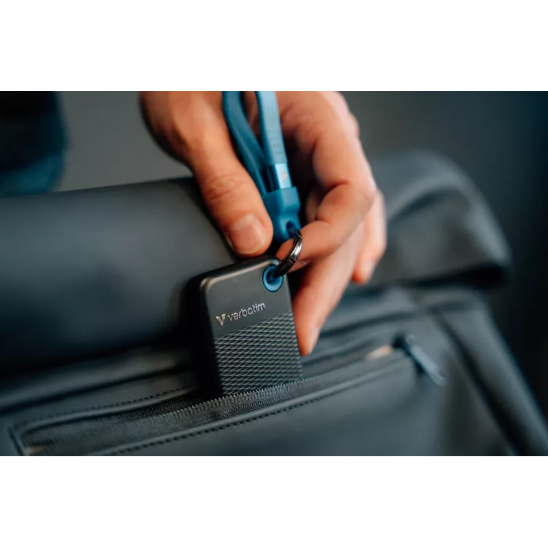 Verbatim Pocket SSD USB 3.2 Gen 2 2TB Preto/Azul, 2 TB, USB Type-C, 3.2 Gen 2 (3.1 Gen 2), 1000 MB/s, 10 Gbit/s, Preto, Azul