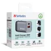 Verbatim GNC-35 Carregador GaN 35W com 1 x USB-C PD 35W / 1 x USB-A QC 3.0 (EU/UK/US)