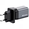 Verbatim GNC-35 Carregador GaN 35W com 1 x USB-C PD 35W / 1 x USB-A QC 3.0 (EU/UK/US)
