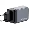 Verbatim GNC-65 Carregador GaN 65W com 2 x USB-C PD 65W / 1 x USB-A QC 3.0 (EU/UK/US)