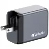 Verbatim GNC-65 Carregador GaN 65W com 2 x USB-C PD 65W / 1 x USB-A QC 3.0 (EU/UK/US)