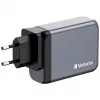 Verbatim GNC-100 Carregador GaN 100W com 2 x USB-C PD 100W / 1 x USB-C PD 65W / 1 x USB-A QC 3.0 (EU/UK/US)