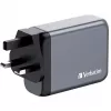 Verbatim GNC-100 Carregador GaN 100W com 2 x USB-C PD 100W / 1 x USB-C PD 65W / 1 x USB-A QC 3.0 (EU/UK/US)
