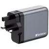 Verbatim GNC-140 Carregador GaN 140 W com 2 x USB-C PD 140 W / 1 x USB-C PD 20 W / 1 x USB-A QC 3.0 (EU/UK/US)