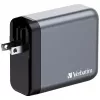 Verbatim GNC-140 Carregador GaN 140 W com 2 x USB-C PD 140 W / 1 x USB-C PD 20 W / 1 x USB-A QC 3.0 (EU/UK/US)