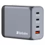 Verbatim GNC-200 Carregador GaN 200W com 2 x USB-C PD 100W / 1 x USB-C PD 65W / 1 x USB QC 3.0 (EU/UK/US)