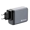 Verbatim GNC-200 Carregador GaN 200W com 2 x USB-C PD 100W / 1 x USB-C PD 65W / 1 x USB QC 3.0 (EU/UK/US)