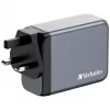 Verbatim GNC-200 Carregador GaN 200W com 2 x USB-C PD 100W / 1 x USB-C PD 65W / 1 x USB QC 3.0 (EU/UK/US)