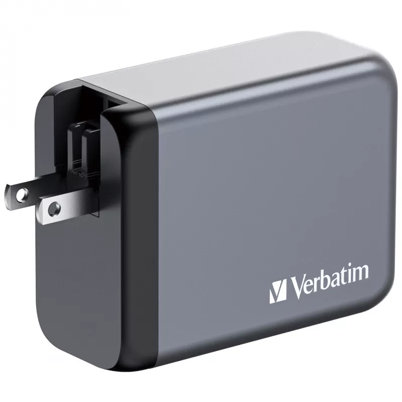 Verbatim GNC-200 Carregador GaN 200W com 2 x USB-C PD 100W / 1 x USB-C PD 65W / 1 x USB QC 3.0 (EU/UK/US)