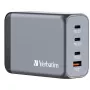 Verbatim GNC-240 Carregador GaN 240 W com 1 x USB-C 140 W / 1 x USB-C 100 W / 1 x USB-C 65 W / 1 x USB-A QC 3.0 (EU/UK/US)