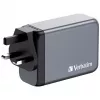 Verbatim GNC-240 Carregador GaN 240 W com 1 x USB-C 140 W / 1 x USB-C 100 W / 1 x USB-C 65 W / 1 x USB-A QC 3.0 (EU/UK/US)