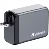 Verbatim GNC-240 Carregador GaN 240 W com 1 x USB-C 140 W / 1 x USB-C 100 W / 1 x USB-C 65 W / 1 x USB-A QC 3.0 (EU/UK/US)