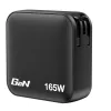 Verbatim Mini Carregador GaN 165W 4 Portas Ficha US com Adaptadores EU e UK