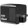 Verbatim Carregador GaN 65 W 2 Portas com Cabo Retrátil, Ecrã, Fichas US e Adaptadores EU e UK