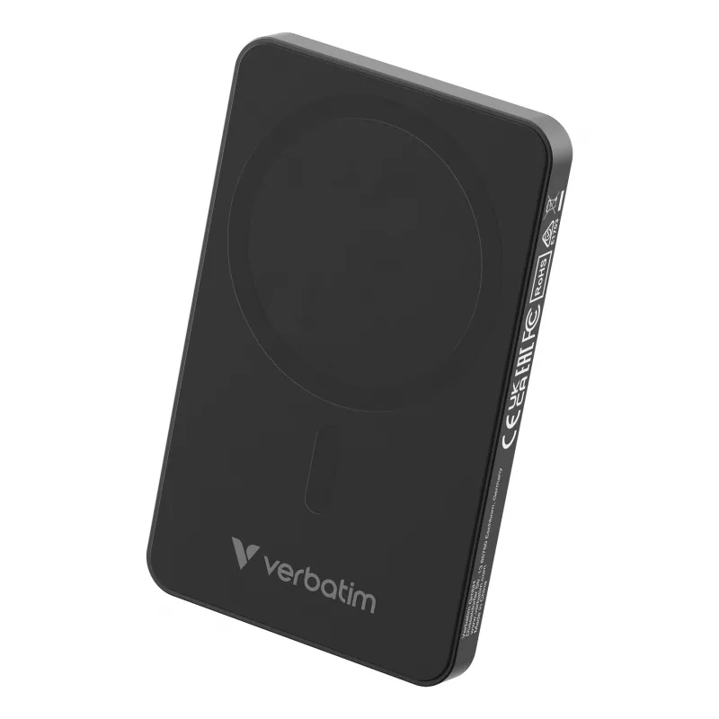 Verbatim Charge 'n' Go Essentials Powerbank Magnética Sem Fios 5000 mAh Preto