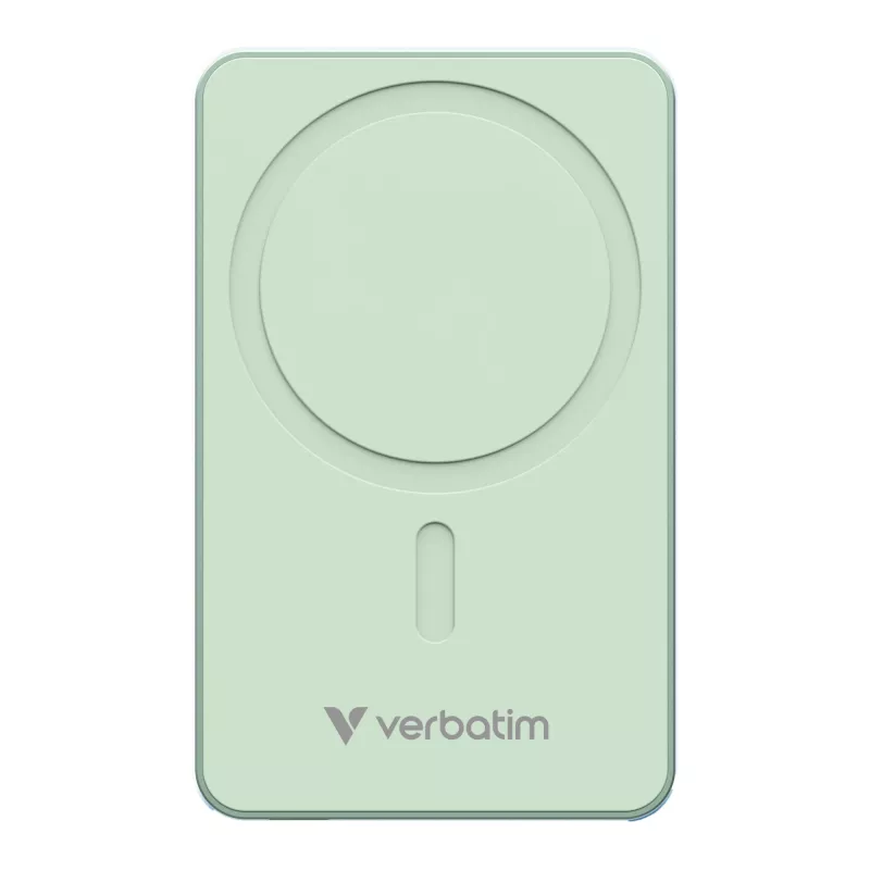 Verbatim Charge 'n' Go Essentials Powerbank Magnética Sem Fios 5000 mAh Verde