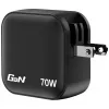 Verbatim Mini Carregador GaN 70W 3 Portas Ficha US com Adaptadores EU e UK