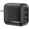 Verbatim Carregador GaN 100W Universal Preto Carregamento Rápido AC Interior