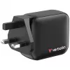 Verbatim Carregador GaN 100W Universal Preto Carregamento Rápido AC Interior